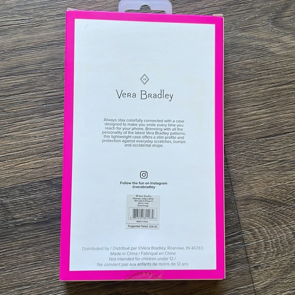 NWT-Vera Bradley- Phone Case- iPhone 12/12 Pro